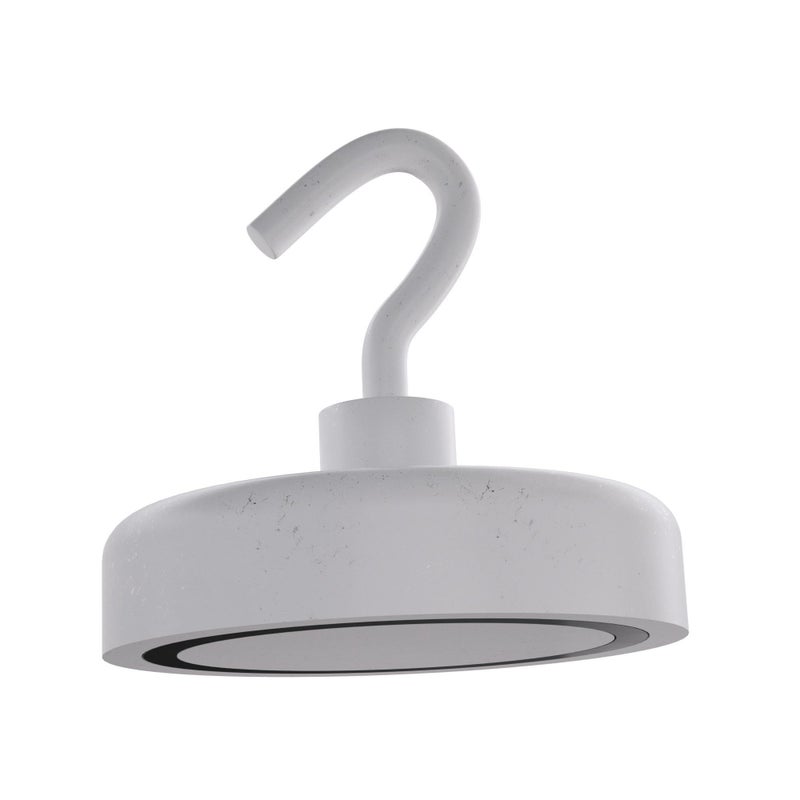 Master Magnetics White Magnetic Hook Set - 1" Diameter, 1.5" Height, 9 Pound Pull, Pack of 8, MHHH9X8 - Image 4